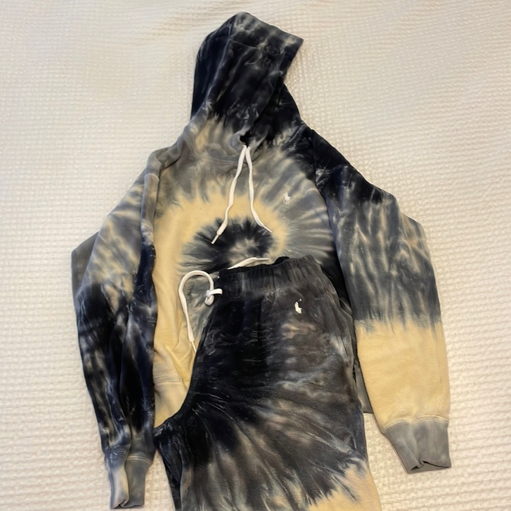 ralph lauren matching tie-dye sweats set